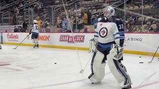 Connor Hellebuyck amp Laurent Brossoit WarmUps [upl. by Swiercz]