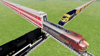 Realistic Train Crashes 44  BeamngDrive [upl. by Merow]