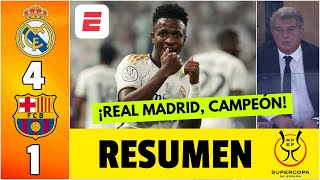 REAL MADRID HUMILLÓ 41 al BARCELONA con HATTRICK de VINICIUS y es CAMPEÓN  Supercopa de España [upl. by Erde707]