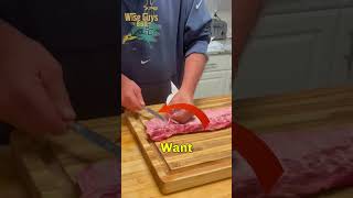 🍖How to Remove the Membrane from Ribs the Easy Way shorts ribs meatpreparation [upl. by Nnahgaem]