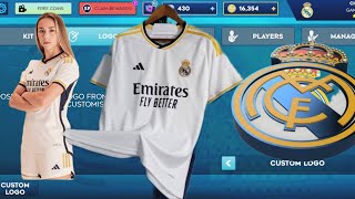 DLS 24  HOW TO IMPORT REAL MADRID LOGO AND KITS IN DLS24  How to get logo and kits dls24 [upl. by Urissa]