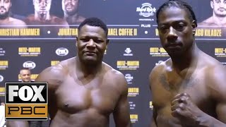 Luis Ortiz vs Charles Martin  WEIGHIN  PBC ON FOX [upl. by Kcirddes]