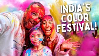 Americans Playing Holi In India Indias Color Festival [upl. by Chavey335]