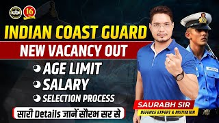 Indian Coast Guard New Vacancy Out  ICG AC 022024 Notification Out  Coast Guard Recruitment 2023 [upl. by Olinad]