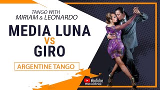 TANGO CLASS Media Luna vs Giro Tips and exercises to improve your Tango [upl. by Gavrila]