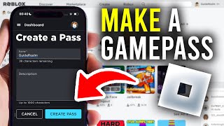 How To Make A Gamepass In Roblox Mobile Updated  Full Guide [upl. by Fidele]