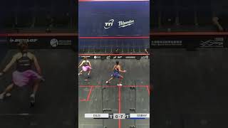 Brilliant pressure from Amanda Sobhy in this rally 😰 [upl. by Dibrin655]