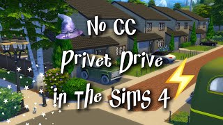 Harry Potter Privet Drive in The Sims 4 No CC [upl. by Anila704]