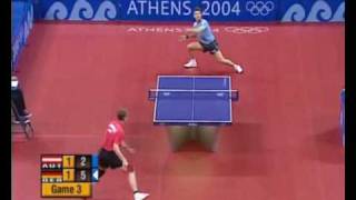 Olympics 2004  Werner Schlager vs Timo Boll [upl. by Brande]