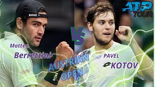 Matteo Berrettini vs Pavel Kotov  ATP Kitzbuhel [upl. by Neerom]