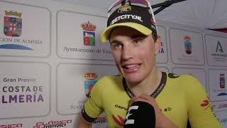 Olav Kooij  Interview at the finish  Clasica de Almeria 2024 [upl. by Essile483]