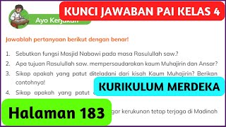 Kunci Jawaban PAI Kelas 4 Halaman 183 Kurikulum Merdeka Ayo Kerjakan [upl. by Esemaj178]