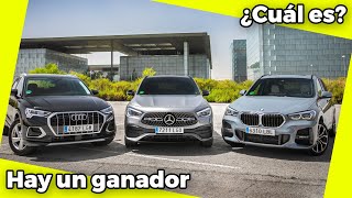 Mercedes GLA vs BMW X1 vs Audi Q3  ¿Cuál es mejor  Comparativa SUV [upl. by Rediah]