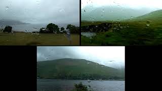 Schottland Scotland Busfahrt Fjorde Seen Berge Bäche Regen Mountains streams [upl. by Lemrahs788]