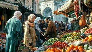 🇲🇦 MARRAKECH WALKING TOUR MOROCCO STREET FOOD IMMERSE YOURSELF IN THE ENCHANTING OLD CITY 4K HDR [upl. by Airun]