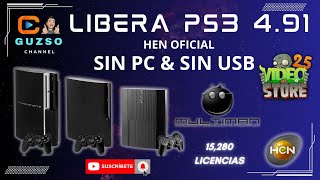 Liberar PS3 491 HEN Oficial  sin PC y sin USB  Multiman  Tienda  Licencias [upl. by Biddle491]