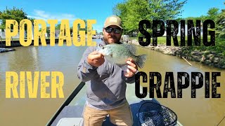 Lake Erie CRAPPIE Fishing In The Portage River [upl. by Cardinal701]