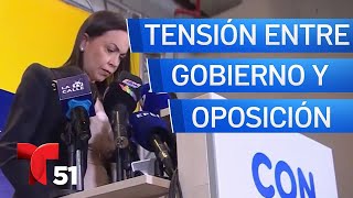 Crece tensión entre el gobierno y la oposición venezolana [upl. by Oiled998]