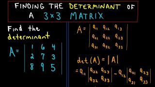 ❖ Finding the Determinant of a 3 x 3 matrix ❖ [upl. by Gnov]