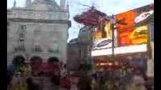 Helicopter landing in Piccadilly Circus London [upl. by Hoban]