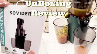 Juicer REVIEW SOVIDER Compact Slow Masticating Juicer Extractor NEW [upl. by Elletnuahs702]