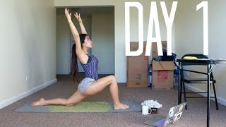 DAY 1 Waking up in NY Vegan meals yoga Meditation CHANGE [upl. by Rento]