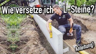 Wie werden LSteine inkl Drainage fachgerecht versetzt [upl. by Ztirf209]