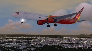 Aerofly FS Global Basel A321 Landing  The Best Mobile Flight Simulator [upl. by Deering]