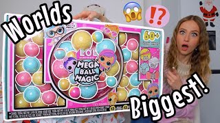 ASMR UNBOXING THE WORLDS BIGGEST MYSTERY ADVENT CALENDAR😱🎁LOL MEGA BALL MAGIC 60 BALLS🫢⁉️ [upl. by Chastity28]