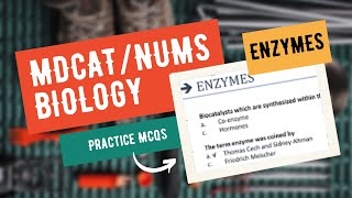 Mdcat Biology Enzymes Practice MCQs  Practice MCQs for Mdcat Biology  Topic Enzymes MCQs [upl. by Pedaias]