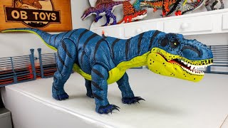 CUSTOM SUPER COLOSSAL TREX MAMENCHISAURUS HYBRID DINOSAUR TOY REPAINT  TYRANNOSAURUS REX  TREX [upl. by Ayerdna]