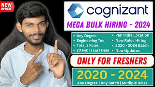 Cognizant Mega Hiring 2024  Everyone Can Apply  BSC BCA MCA amp Engineering [upl. by Mide]