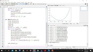 Python Método de Euler Heun y RungeKutta de orden 4 [upl. by Rem]