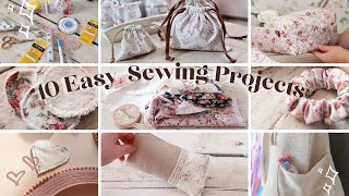 10 Easy Sewing projects Scrap Fabric Ideas Craft Compilation Video [upl. by Gordie]