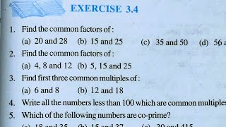 Class 6th maths l Exercise 34 l Chapter 3 l playing with number l NCERT l Solution l cbse board [upl. by Nilram209]