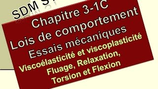 Cours 31C de la Science des Matériaux pour le GMP  Fluage Relaxation Torsion Flexion [upl. by Redleh]