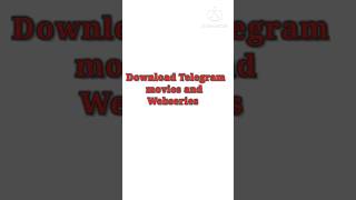 download telegram movies amp web series [upl. by Attolrac]