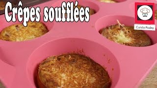 Recette crêpes soufflées lardons emmental Thermomix TM5 [upl. by Karisa62]