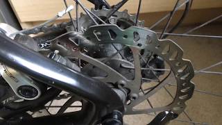 Cleaning bicycle disk brakes [upl. by Atsedom]