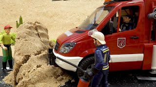 Camión de bomberos en misión de rescate [upl. by Cull]