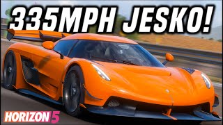 NEW FASTEST Car Jesko Top Speed Tune  335MPH540KPH  Forza Horizon 5 [upl. by Alat]