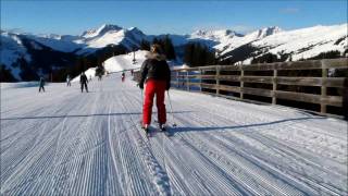 A sunny day in the snow of Saalbach Hinterglemm Leogang [upl. by Meares]