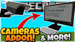 Minecraft SECURITY CAMERAS Addon  Lance Furniture Addon TV Fridge Gaming PC amp More [upl. by Nytram]