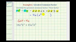 Ex 1 Identify GCF and Factor a Binomial [upl. by Irmgard]