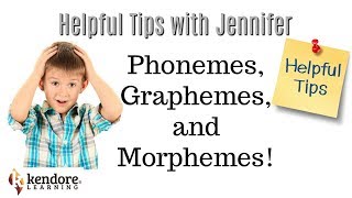 Phonemes Graphemes and Morphemes [upl. by Vinni]