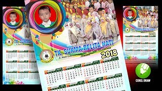 Desain Kalender 2018 Taman Kanak Kanak [upl. by Lucic]