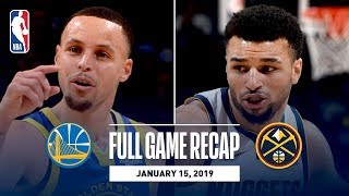 Full Game Recap Warriors vs Nuggets  Curry Thompson amp Durant Combine For 89 [upl. by Ahseiyt]