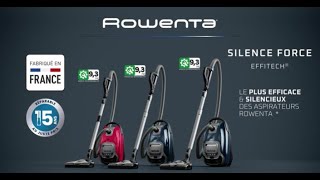 ROWENTA  Silence Force  laspirateur avec sac qui combine silence et performance de nettoyage [upl. by Weixel587]