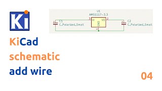 kicad  schematic add wire [upl. by Cuhp]