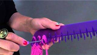 Knit Fun Loom video demo [upl. by Sladen]